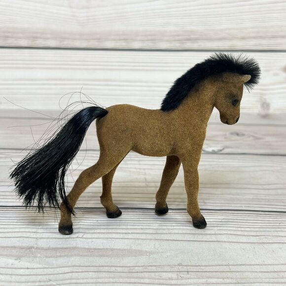 VTG Blue Grass Farms SET 4 HORSES Soft Mane Long Tail Toy Concepts Real Feel BGF - Picture 9 of 16